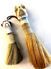 VINTAGE DOG HEAD CLOTHES BRUSHES WISK BROOMS JAPAN
