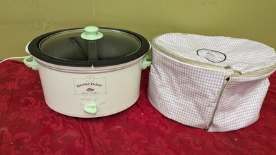 Vintage 1971 5 qt. Suzanne Somers Somersize Slow Cooker Crock Pot Working READ!