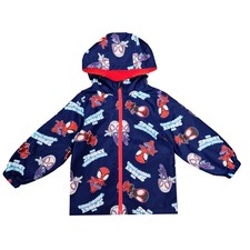 Spidey Spiderman Boys Raincoat Marvel Shower Proof Hooded Rain Coat Jacket