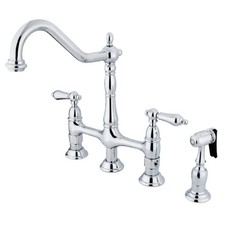 Kingston Brass KS127.ALBS Heritage 1.8 GPM Widespread Bridge - Chrome