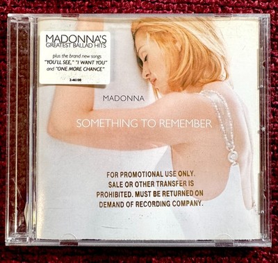 MADONNA SOMETHING TO REMEMBER CD PROMO GOLD STAMP FIRST EDITION WHITE DISC HYPE