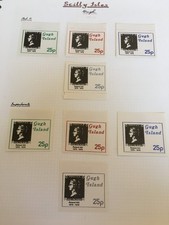 GB STAMPS ISLANDS REGIONAL ISSUES GUGH ISLAND PENNY BLACK PERF & IMPERF
