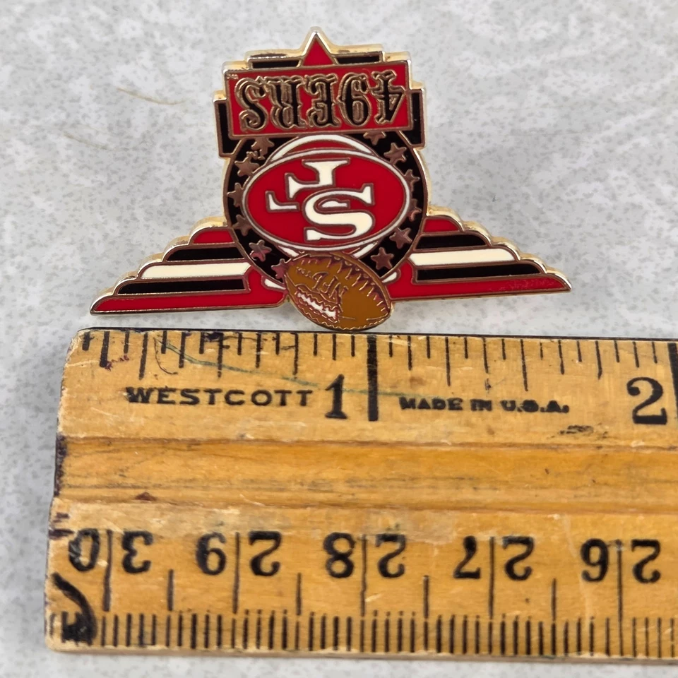 Vintage San Francisco 49ers NFL Wing Enamel Pin SF Lapel Hat Jacket Football - Image 4 of 4