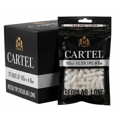 Filtri Cartel Lungo Regula 8mm 22mm Size Long Busta 20 Bustine Da 100 Filtrini