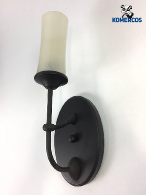 LAMPADA 1-Light Wall Sconce Verona LVR-61241 Rust Fluted Glass