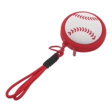  Baseball Silicone Coin Wallet Purse Shape Change Pouch Keychain Case