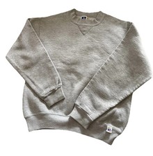 Vtg 90s Youth Russell Athletic Crewneck Sweatshirt Gray Size Small/8