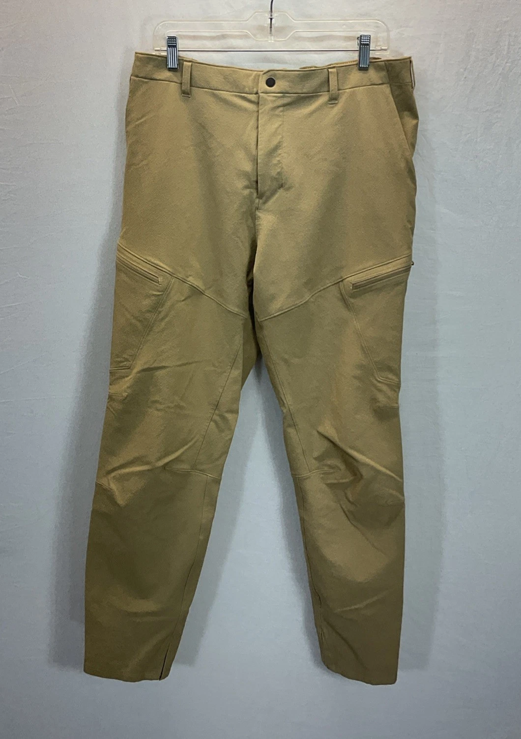 Lululemon Merino Wool Hiking Cargo Pant Size 36 Khaki Ripstop Outdoor Hiking