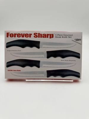 Forever Sharp Vintage 4 Piece Gourmet Steak Knife Set 8.5” Long