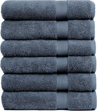 Pleasant Home Bath Towels Set of 6 24  X 50   100 Cotton, 515 GSM  Lightweigh