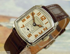 1929 Vintage HAMILTON TONNEAU, Stunning 2 Tone Silver Dial, Serviced & Warranty