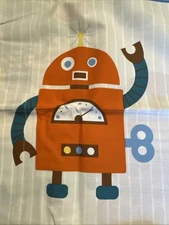 The Company Store Kids Standard Pillowcase Robot Print Bedding Space Theme Boys