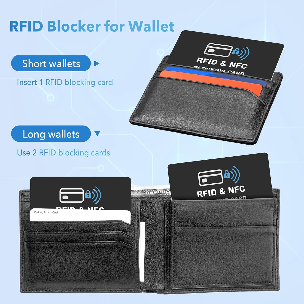 RFID Blocking Card Protector - 6 Pack for Debit, Credit, and Passport Safety RFID Blocking Card Protector - 6 Pack for Debit, Credit, and Passport Safety