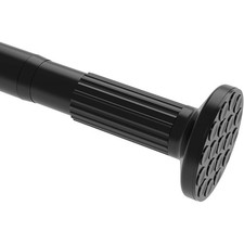 Tension Shower Curtain Rod 50-69 in,1.26 in Diameter,304 Stainless Steel, Black