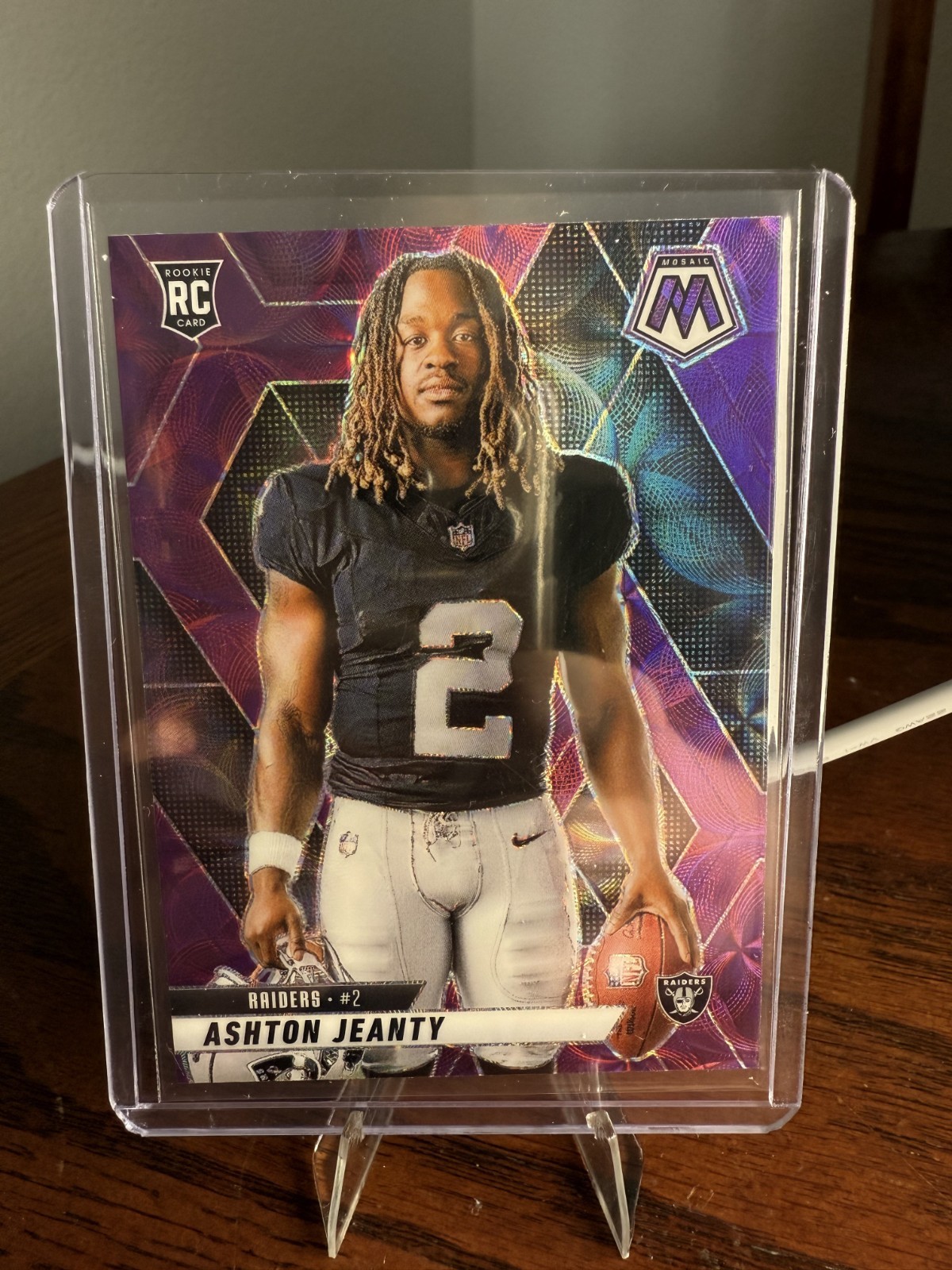 Ashton Jeanty 2025 Panini Mosaic Rookie Variation #287 Purple Scope Prizm RC SP