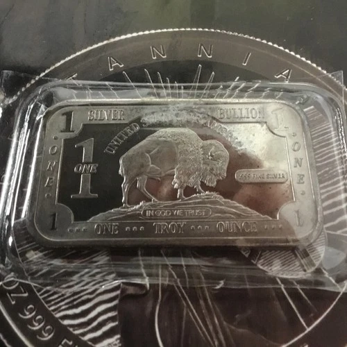American Buffalo Note Silver Bullion Bar 1 Troy oz.999 Pure Silver-Mint Sealed