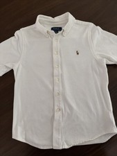 Polo Ralph Lauren Boys White Button-Up Long Sleeve Logo Shirt Size 10-12