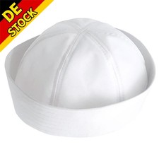 Niedliche weiße Doughboy Navy SAILOR Angeln Marine Popeye Kostüm Hut Kappe Neu