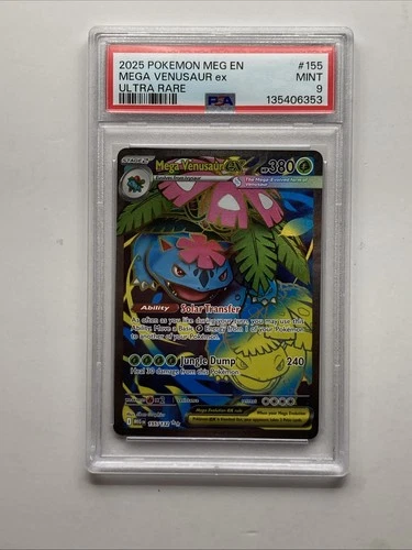 POKÉMON 2025 MEG EN MEGA VENUSAUR Ultra Rare ex PSA 9