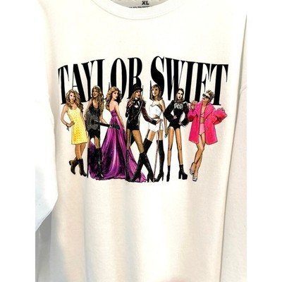 Rare Taylor Swift Eras WHITE Sweatshirt Size XL Limited Edition