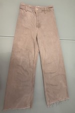 Zara The Marine Straight Leg Tan Minimalist Raw Hem High Waisted Pant Size 4
