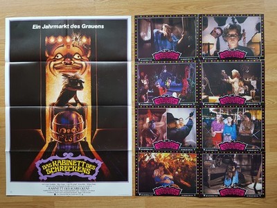 THE FUN HOUSE  rare German 1-sheet poster + lobby card set  1981 TOBE HOOPER
