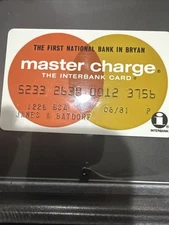 VTG MASTER CHARGE THE INTERBANK CARD PLASTIC CREDIT CARD EXP 81 OHIO BANK NM