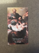 Prayer To Consecrate Ones Child(ren) St Joseph 3 1/2 X 2in Catholic Prayer Card 
