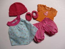 American Girl Bitty Baby 2011 Starter Set Dress Tee Pink Hat Shoes Outfit Lot 2