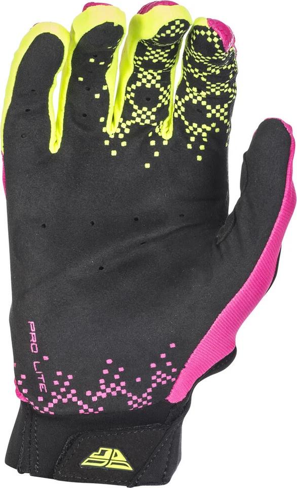 Guantes todoterreno Fly Racing Pro Lite rosa neón/alta visibilidad MX motocross para hombre LG - 3XL Foto 2 de 2