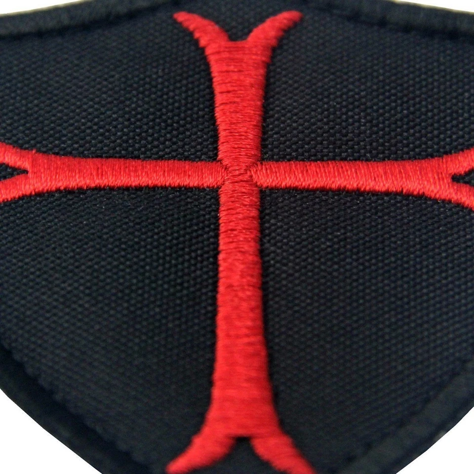 Embroidered patches Hook Loop Tactical Sew on patch Shield Appliques - Image 3 of 4