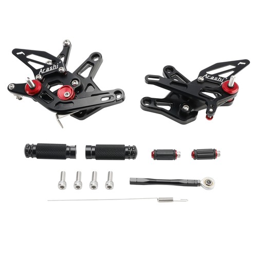 Juego trasero ajustable Racing estriberas negras para Kawasaki ZX6R ZX-6R 2024-2025 V1 - Imagen 8 de 9