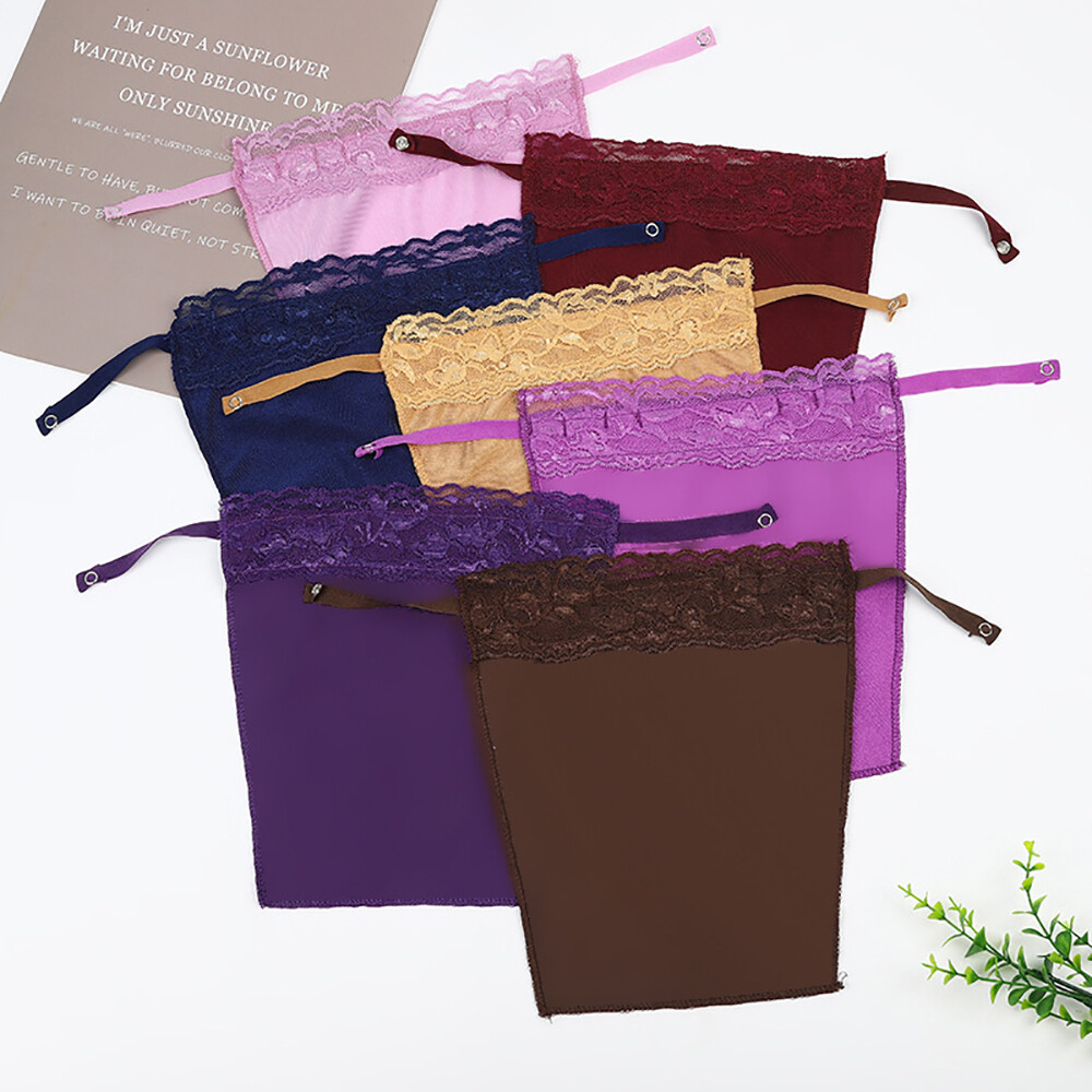 14 Colors Women's Lace Clipon Mock Camisole Bra Insert Overlay Modesty