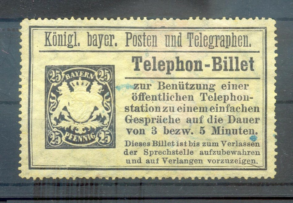 Bavaria TELEFONBILETT TB20 * MH 140EUR (R2583