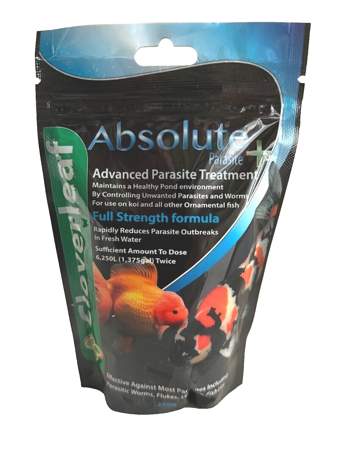 Cloverleaf Absolute Parasite 250g Worm Fluke Koi Pond Treatment Full Strength