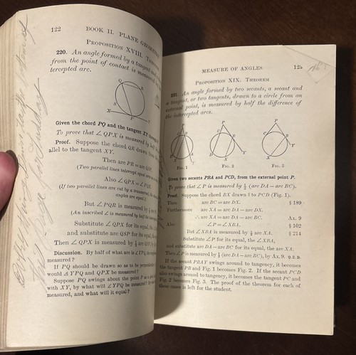 Plane Geometry Vintage 1913 Math Textbook Antique Rare - Picture 13 of 13