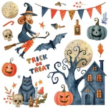 Violette Stickers Spooky Halloween Haunted House Witch Crafts Planner Supply