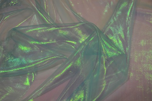 Iridescent Organza Fabric | Pearl Organza | 60" | Holographic Organza Fabric | - Picture 3 of 10