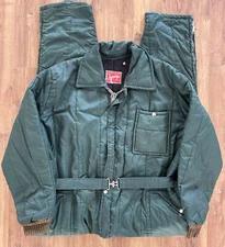 Vtg Thermorama Snowmobile Apparel Ski Ice Fishing Snowboard Suit Green Mens XL 