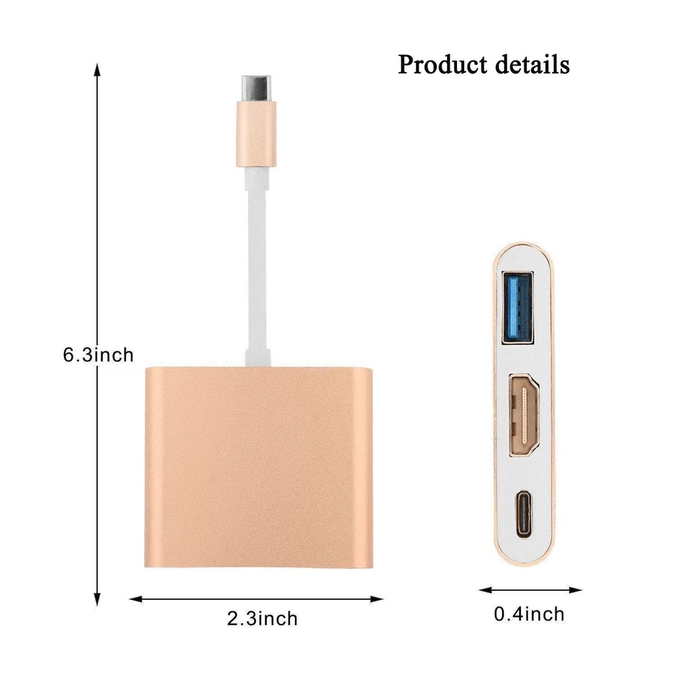 Para LG G5/G6/G7/G8/V30+/V40/V50/V60 Tipo C HDMI Teléfono a 1080P HDTV Cable Foto 3 de 4