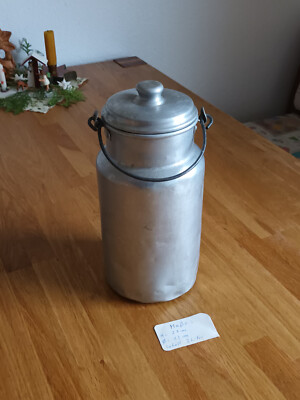 Alte kleine Milchkanne Alukanne Kanne Aluminium bäuerliches Gefäß