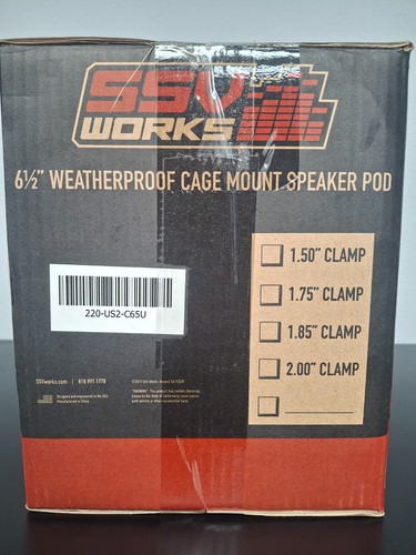SSV Works 6.5 inch Universal Weatherproof Cage Mount RGB Speakers & Pods - Picture 2 of 6