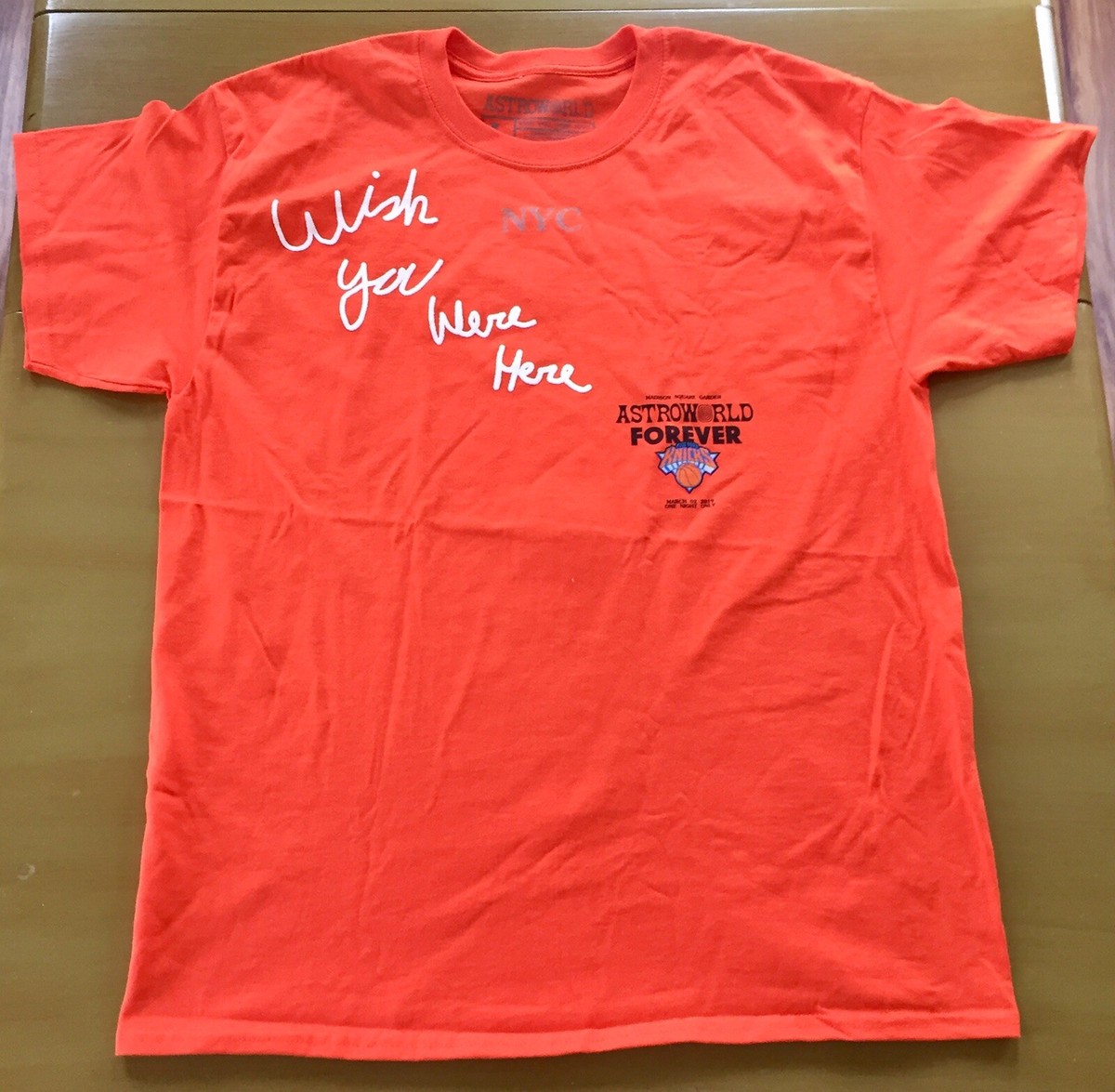 TRAVIS SCOTT ASTROWORLD NEW YORK KNICKS MSG EXCLUSIVE T