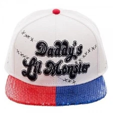 Suicide Squad Harley Quinn Daddys Lil Monster Sequin Bill Snapback Hat SB4C2GSSQ