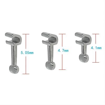 10 Pcs Dental Orthodontic Crimpable Hook Long/Medium/Short /Stop Stainless