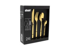 Bond Gold - Servizio Posate 24 Pz in acciaio dal Colore Oro Lucido Abert