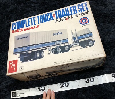 GOOD YEAR COMPLETE TRUCK & TRAILER SET 1/43 AMT / GAKKEN MODEL KIT 