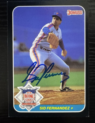 Sid Fernandez 1987 All Star Jumbo Donruss Signed Card New York Mets 1986 Champs
