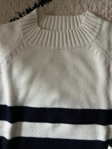 Maglioncino a righe bianco e blu scuro OVS striped sweater M - Foto 3 di 7