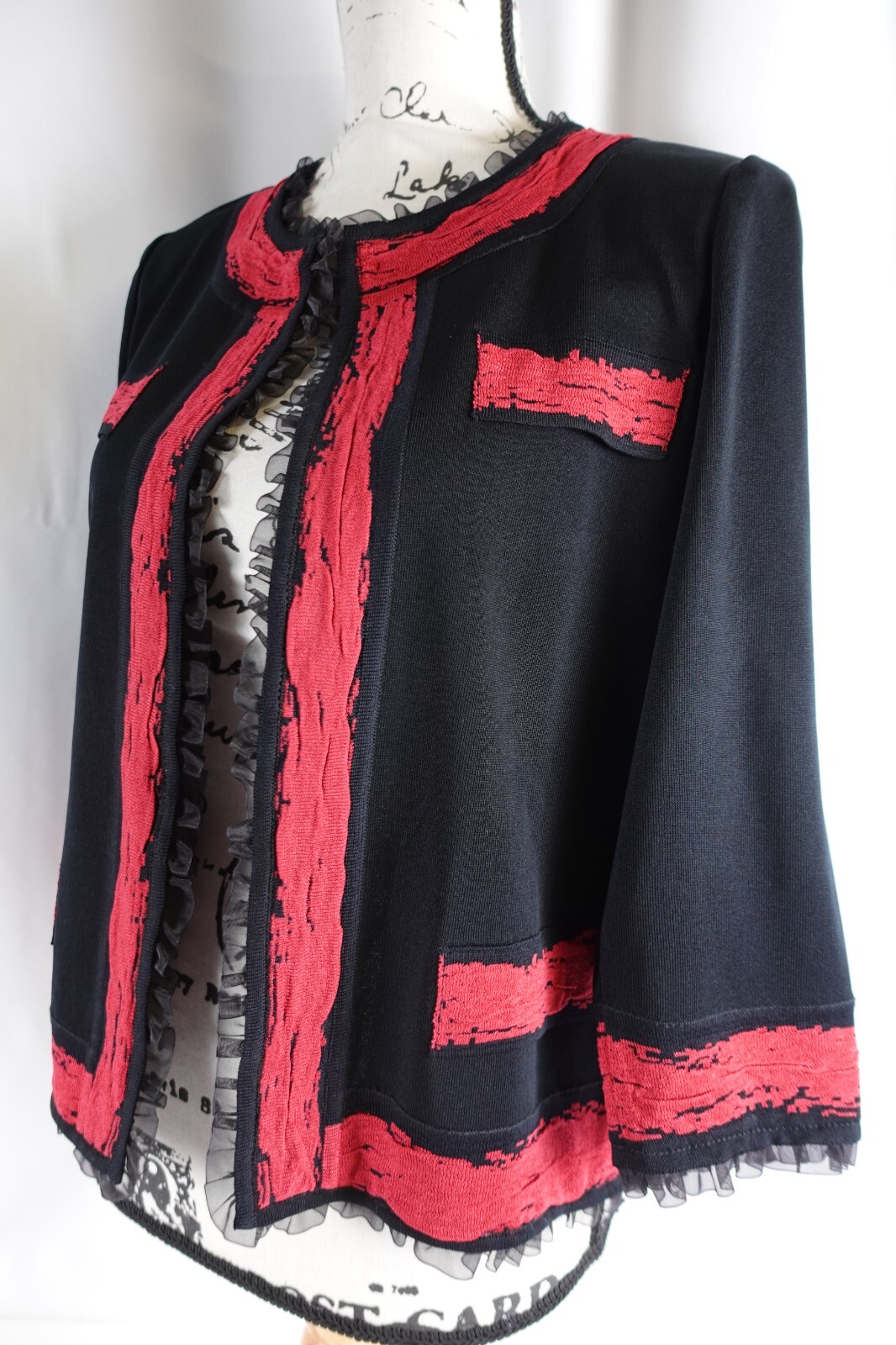 Ming Wang Womens Hook Loop Blazer Jacket Size Med… - image 3